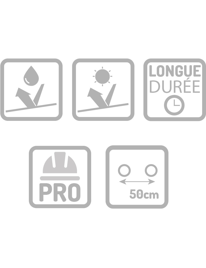 Bâche de protection 240g/m² Couleur Bleu Dimensions 10m x 12m