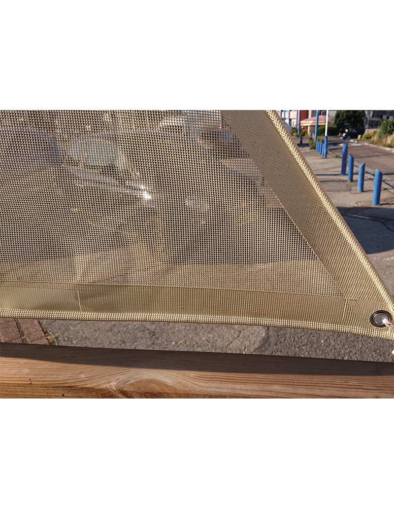 Bâche demi cercle PVC 460g microperforée option bavette - 202512PS010