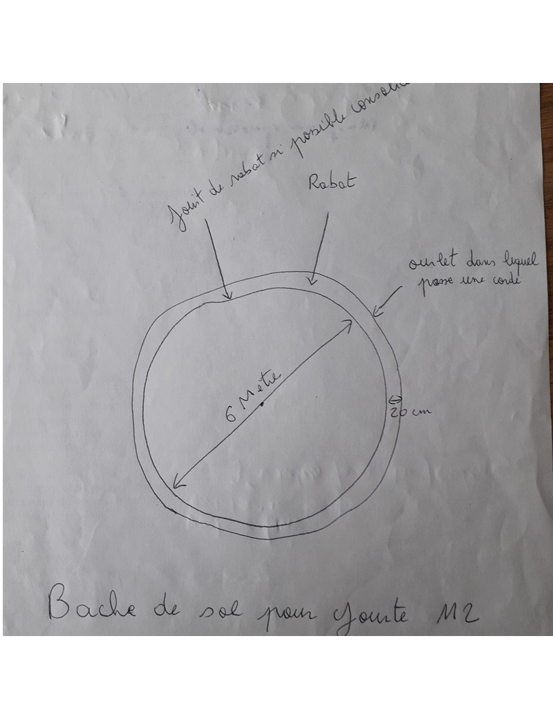 Bâche yourte PVC 900g M2 - 202508PS026