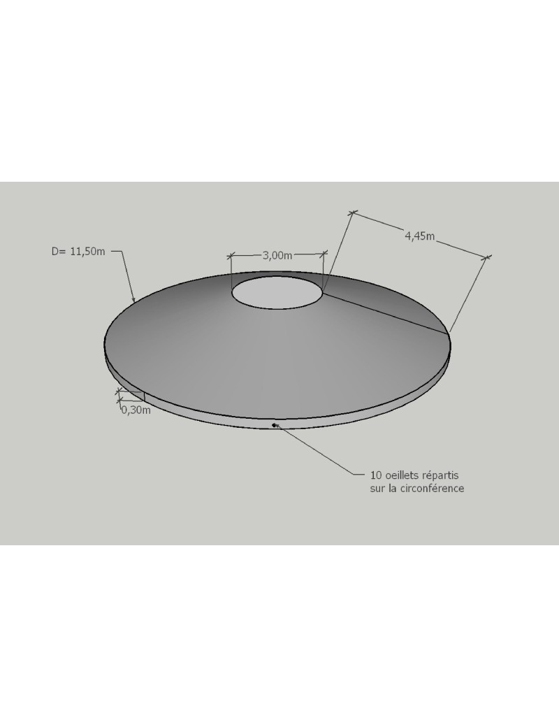 Bâche yourte PVC 680g - 202510PS006