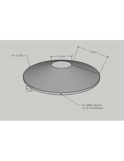 Bâche yourte PVC 680g - 202510PS006