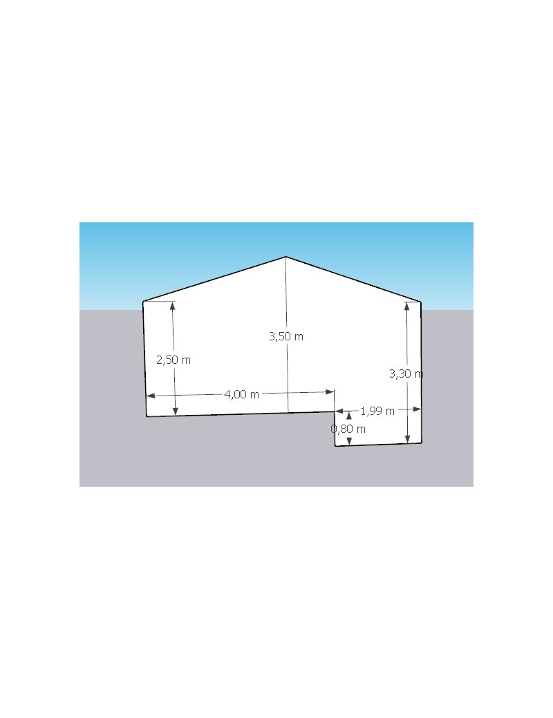Bâche PVC 900g - dim. plan - 202510PS011